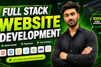 do full stack website development, front end, backend, full stack web dev