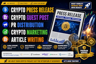 crypto press release crypto guest post pr distribution crypto marketing article