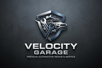design a modern and professional garage logo for your business