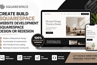 create build squarespace website development squarespace design or redesign