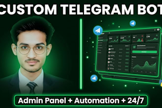 develop a custom telegram bot with admin panel