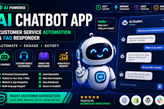 develop ai chatbot app for customer service automation and faq responder