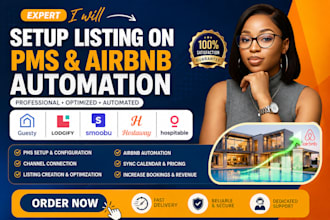 setup listing on guesty lodgify smoobu hostaway pms hospitable airbnb automation