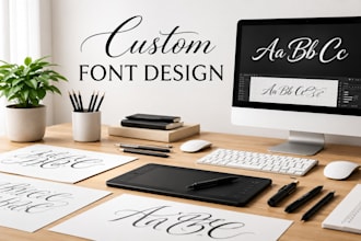 create custom font design, typeface and typography in ttf otf