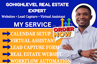 design real estate gohighlevel website ghl lead capture form virtual assistant