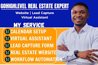 design real estate gohighlevel website ghl lead capture form virtual assistant