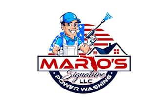 make attend power washing logo roof soft washing business