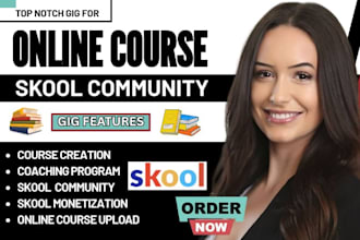 setup your monetized skool community, course creation, and coaching program