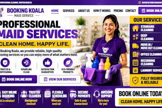 build professional booking koala maid service  website and booking koala setup