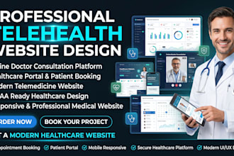 design telehealth website, healthcare portal, online doctor consultation website