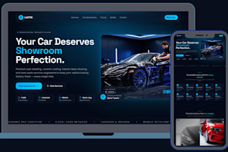 design car detailing website auto wash, car cleaning, auto detailing website