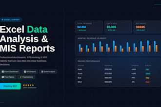 do excel data analysis mis report and dashboard creation