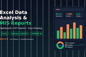 excel data analysis, mis report and dashboard creation