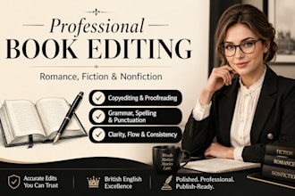 edit your books, proofread novels, with ebook formatting and layout design