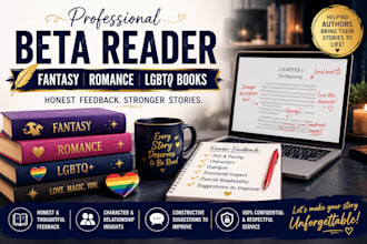professional beta reader for fantasy romance and lgbtq books