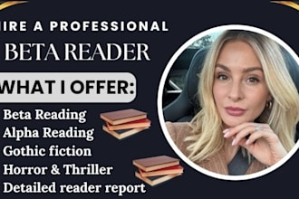 thriller beta reader, mystery beta reader, betaread horror, gothic novel