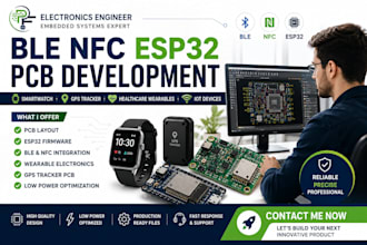 ble nfc esp32 pcb for smartwatch gps trackers healthcare wearable, smart devices