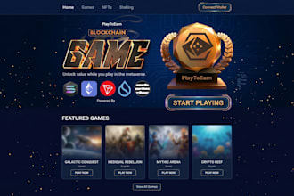 develop igaming blockchain website, p2e web3 game, nft game website