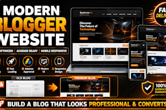 design a professional responsive blogger website with SEO and adsense