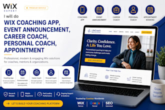 do wix coaching app,event announcement, career coach,personal coach,appointment