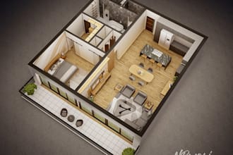 3d sketchup mockup walkthrough modern floorplan in vectorworks audocad rendering