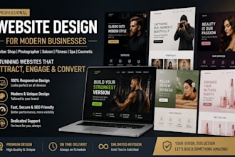 design barber shop photographer saloon fitness spa website cosmetic website
