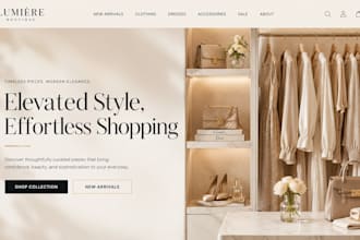 design wix online boutique website fashion ecommerce store clothing website