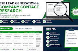 do german b2b lead generation and web research