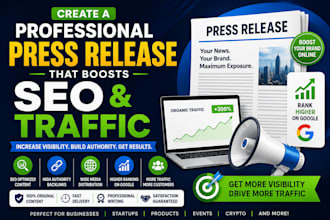 create a professional press release that boosts SEO and traffic