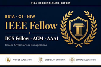 get sigma xi aaai bcs ieee senior or fellow for eb1 o1 niw visa
