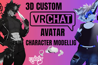 make custom anime, furry, or realistic vrchat avatars