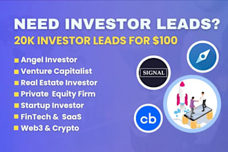 provide angel investor leads and venture capital leads for startups
