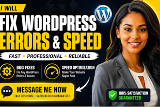 fix wordpress errors, bugs and slow website professionally