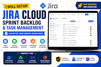 setup jira cloud sprint backlog and task management