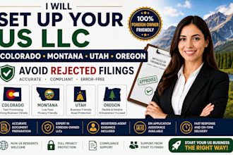 set up your llc in colorado ohio montana utah oregon avoiding rejected filings