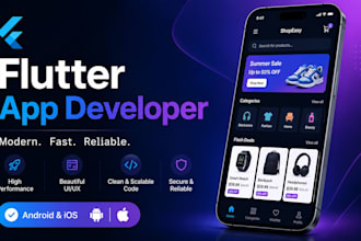 build a flutter ecommerce app for android and ios