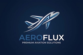 design a modern and professional airplane logo for your brand
