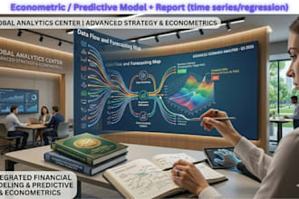 do data analysis, visualization, econometric, bi dashboard, predictive modeling