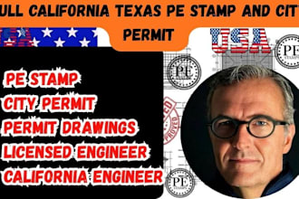 do texas california pe stamp permit drawings city permit for licensed engineer