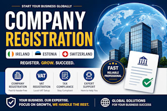 register your company and handle vat in ireland, estonia, or switzerland