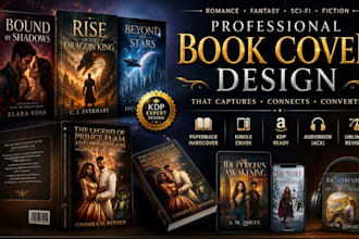design fantasy book cover, paperback cover, or kindle cover