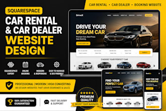 design squarespace car rental website vehicle booking website car dealer website