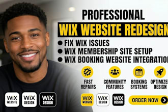 wix website redesign fix wix website design, wix membership, wix booking website