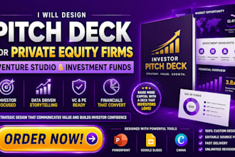 design a pitch deck for private equity firms venture studio and investment funds
