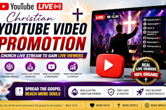 do christian youtube video promotion church live stream to gain live viewers