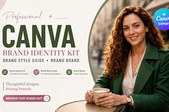 design canva brand identity kit brand style guide canva brand board