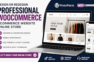 design redesign profesional wordpress woocommerce ecommerce website online store