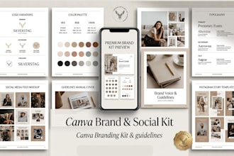 design canva branding kit canva social media template brand kit brand guidelines