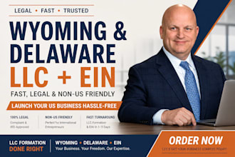 wyoming and delaware llc formation ein for non us citizens fast business launch