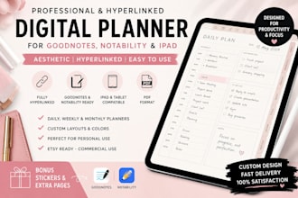 create hyperlinked digital planners for ipad and tablets